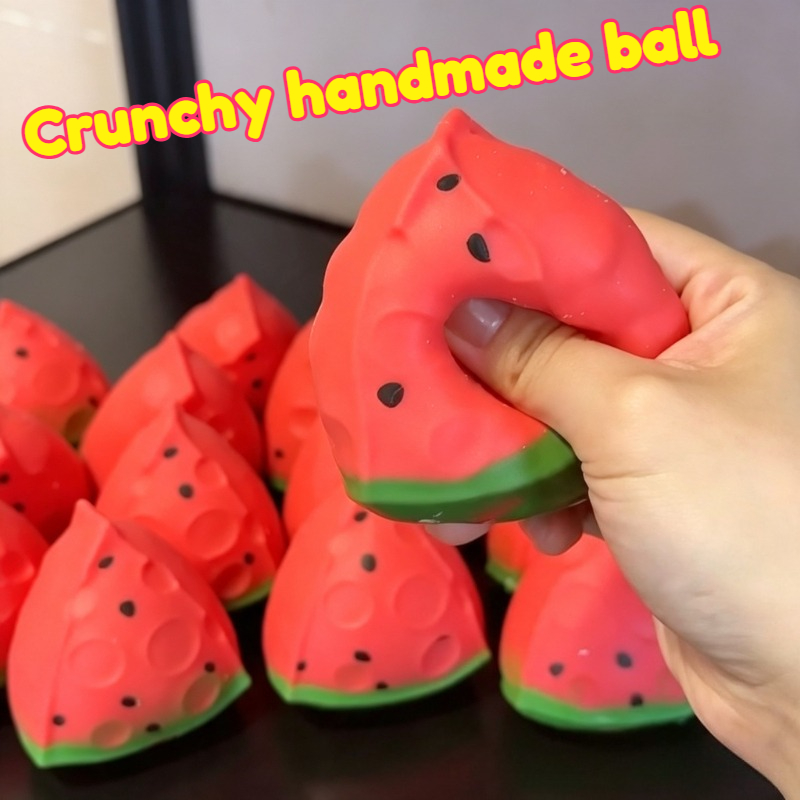 Party Games Shop - Wassermelonen-Stressball Knackiger Quetschball Weiches Spielzeug Runde