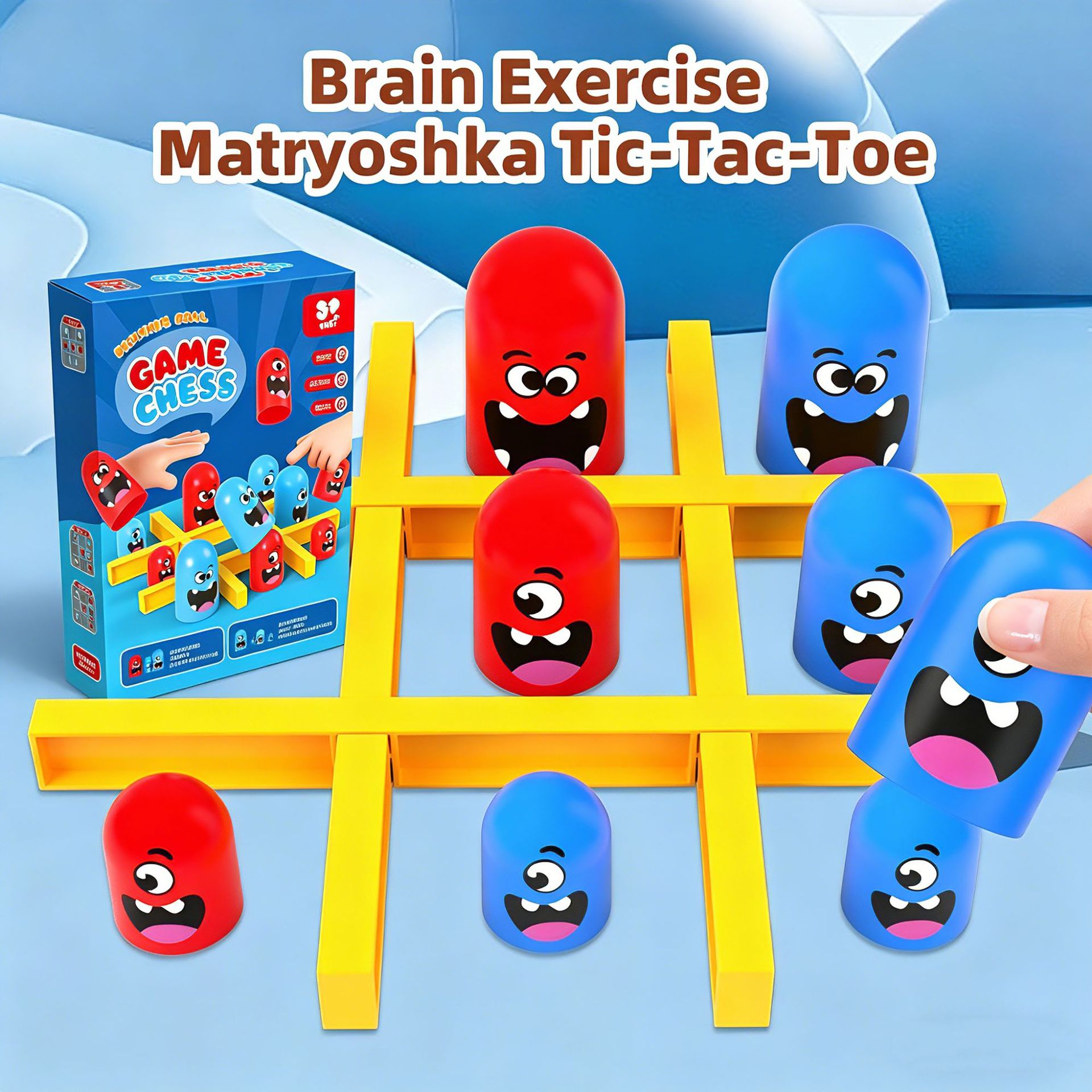 Tic Tac Toe Giant - Lustiges Tischbrettspiel - Interaktives Mehrspieler-Tic-Tac-Toe für