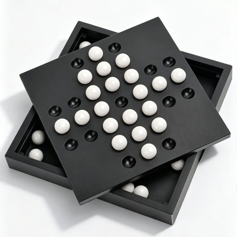 Party Games Classic - Europäisches Klassisches Einzel-Schach-Peg-Solitär Lernspiel Strategisches Brettspiel