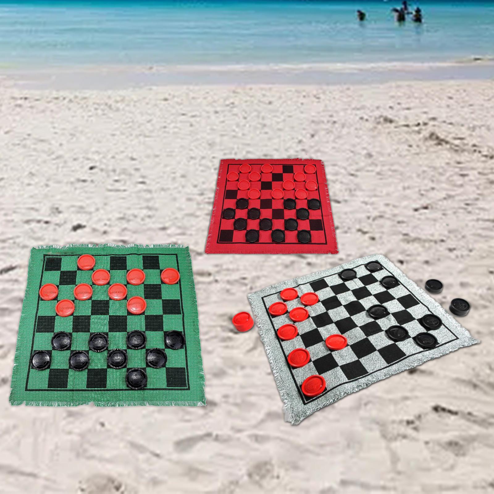 Tic Tac Toe Giant - Giant Checkers Brettspielset, klassisches 3-in-1-Brettspiel für