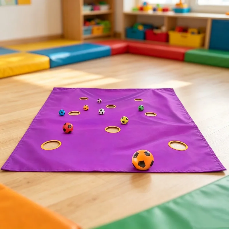 Party Games Kit - Lochmatten-Ballwurfspiel-Set mit passenden mehrfarbigen Bällen für