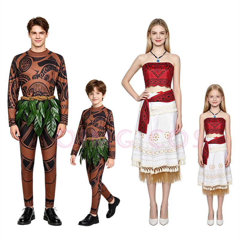 Party Games Kit - Moanaa Maui ‌ i Cosplay-Kostüm Karnevalsuniform