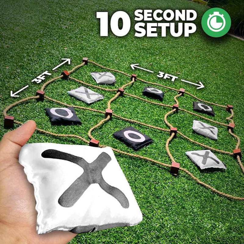 Tic Tac Toe Giant - Riesiges Tic-Tac-Toe Outdoor-Spiel, Keine Montage, Sofort