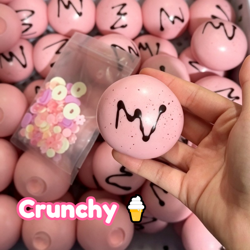 Party Games Shop - Knuspriger Brownie-Eiscreme-Ball, Quetschbares Stressabbau-Fidget-Spielzeug, Knackige Quetschspielzeuge,