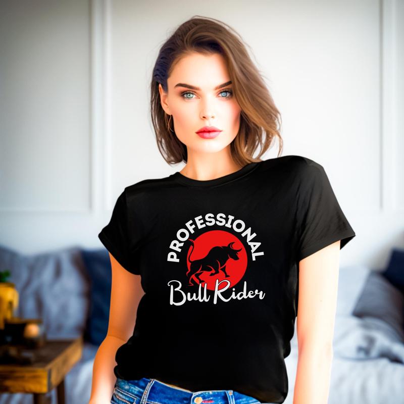 Party Family Games - Professionelles Bull Rider T-Shirt Cuckold Swinger