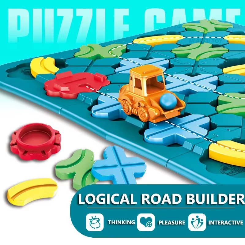 Party Games Board Game - Road Maze Montessori Logic Road Builder