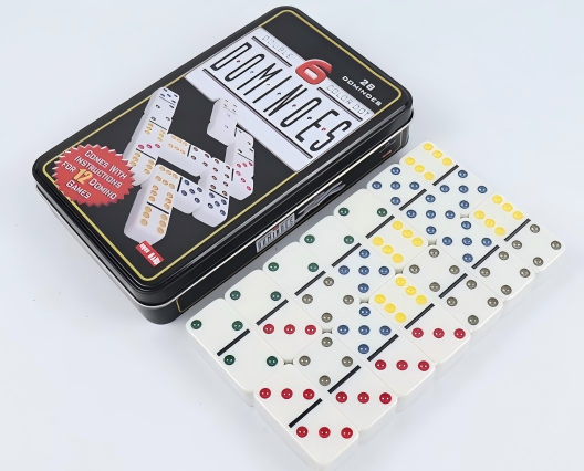 Party Family Games - ElegantMahj Doppel-Sechs Domino-Set für Erwachsene mit