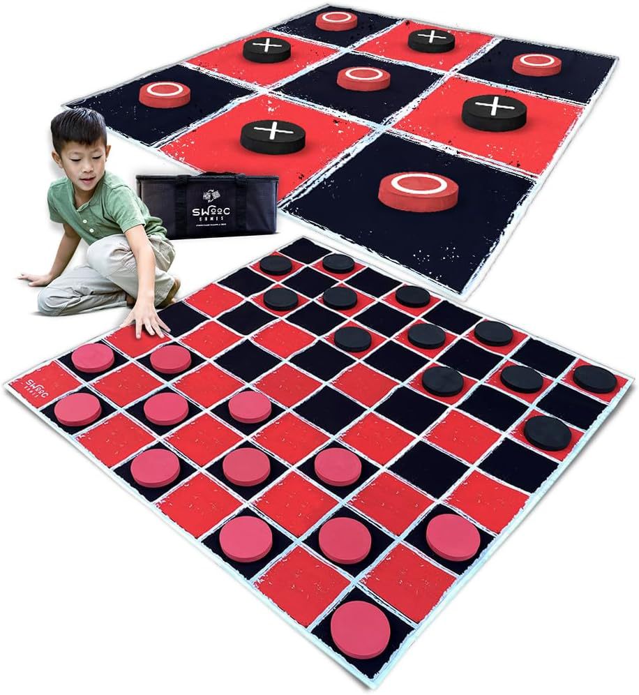 Riesiges 2-in-1 Dame- und Tic- – Tic Tac Toe Giant Bewertung und Preis