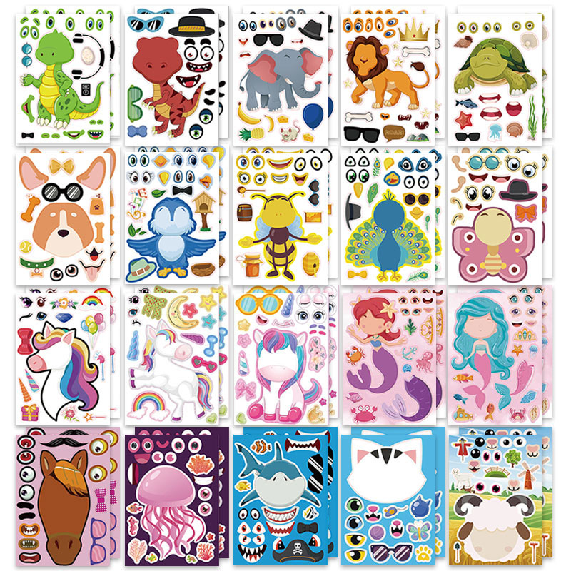 12/24 Blatt „Make a Face“-Aufk – Zoo Party Games Bewertung und Preis