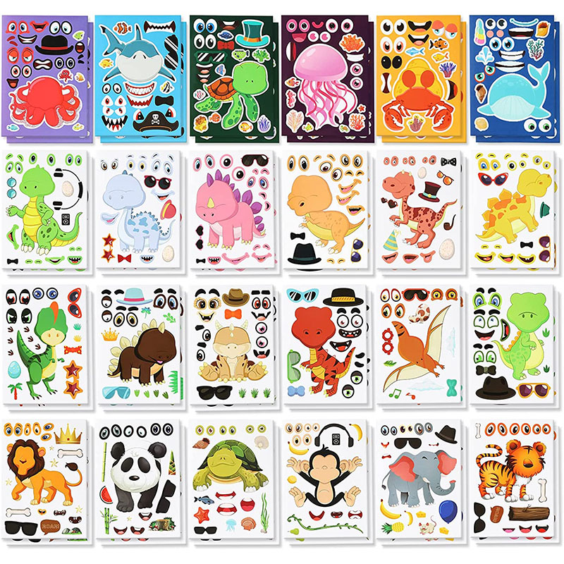 12/24 Blatt „Make a Face“-Aufk – Zoo Party Games Bewertung und Preis