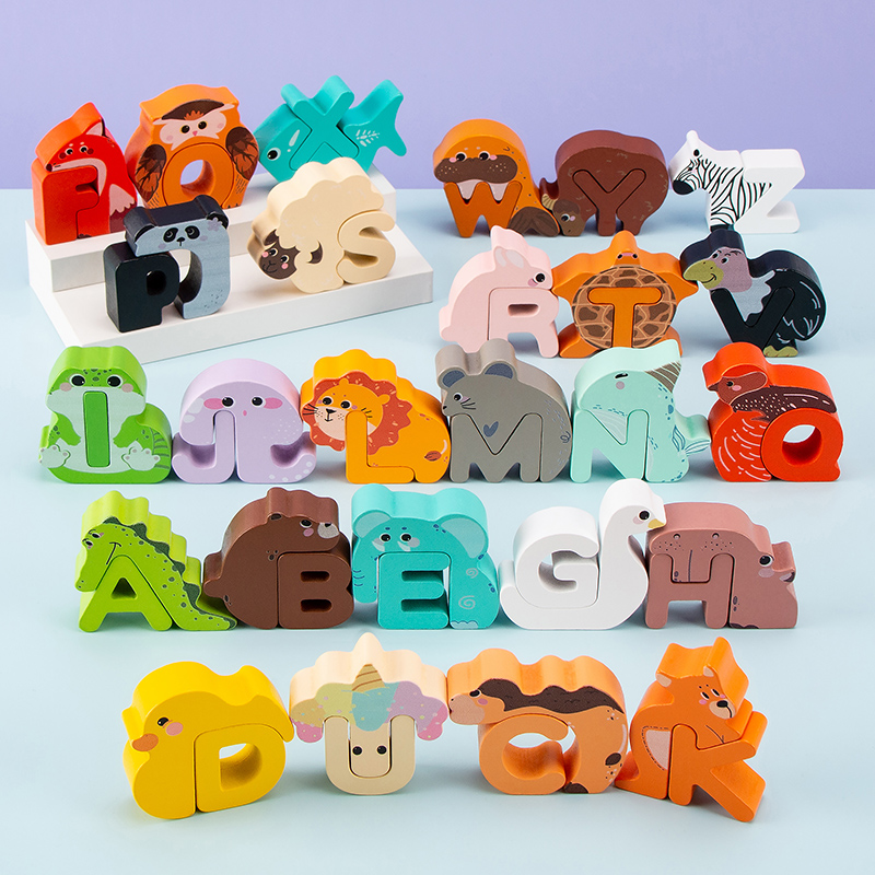 26-teiliges Holz-Tier-Alphabet – Party Games Animals Bewertung und Preis