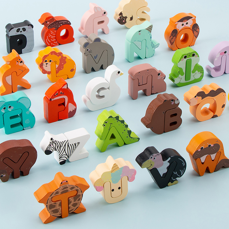 26-teiliges Holz-Tier-Alphabet – Party Games Animals Bewertung und Preis