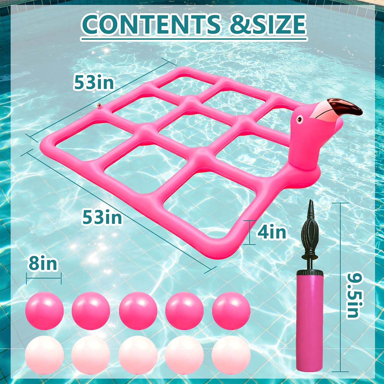 Rosa Riesen-Flamingo Pool Tic  – Tic Tac Toe Giant Bewertung und Preis