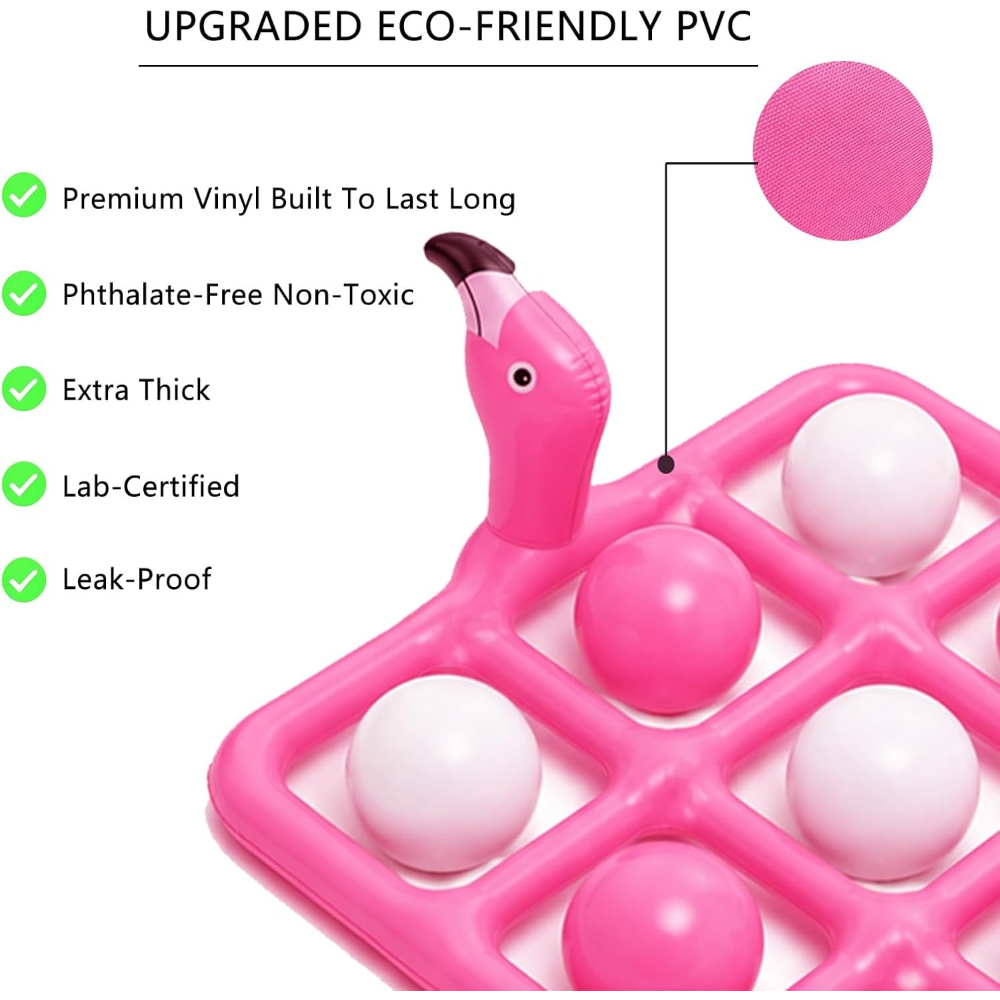 Rosa Riesen-Flamingo Pool Tic  – Tic Tac Toe Giant Bewertung und Preis