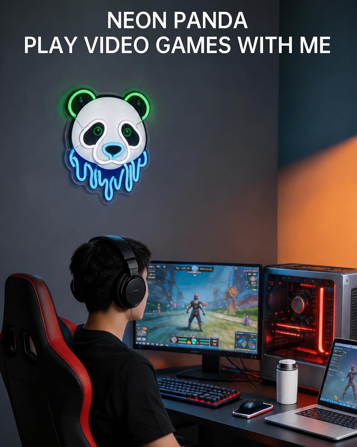 Panda LED-Neon-Schild, USB-Neo – Zoo Party Games Bewertung und Preis