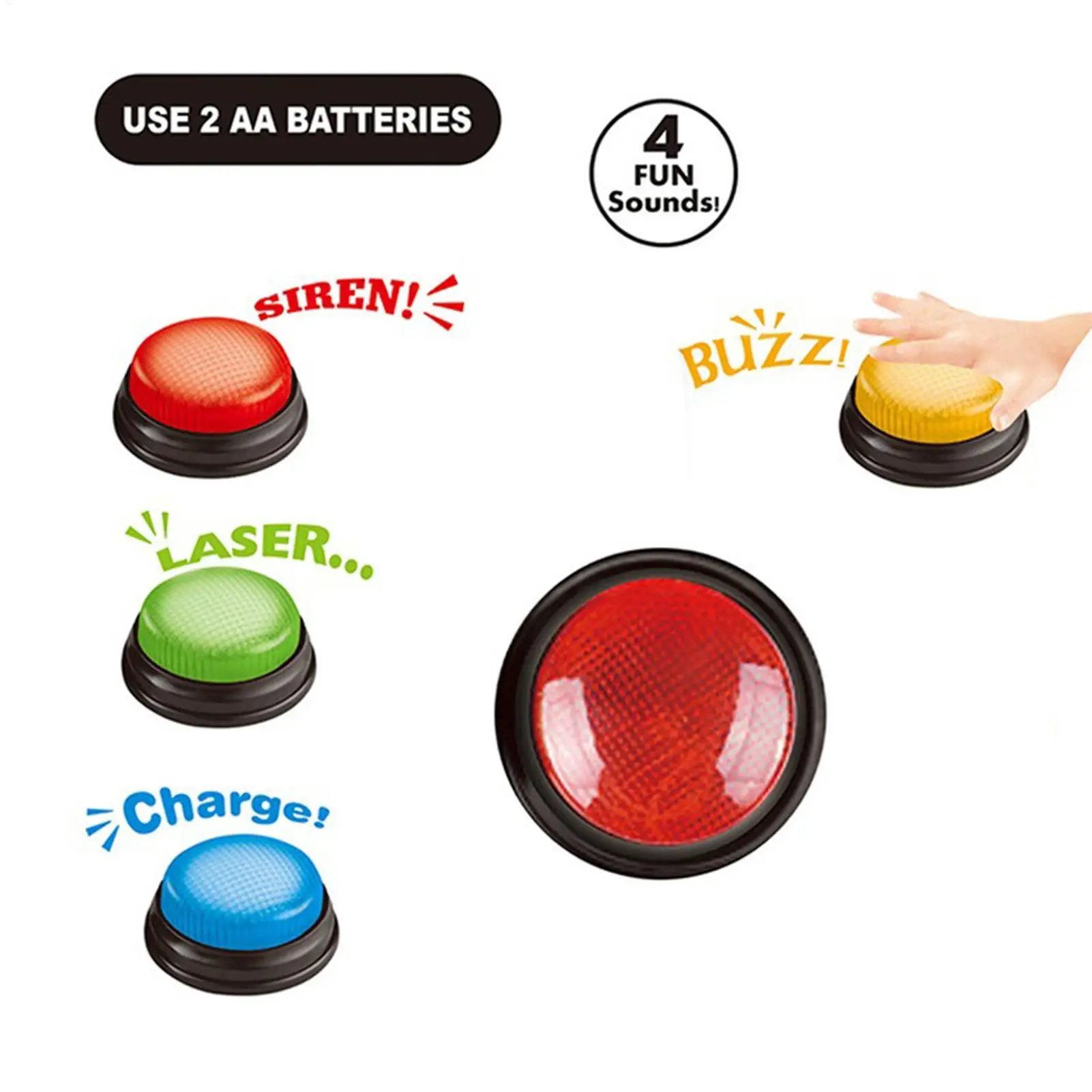 Spiel-Buzzer 4-teiliges Schnel – Quick Games Party Bewertung und Preis